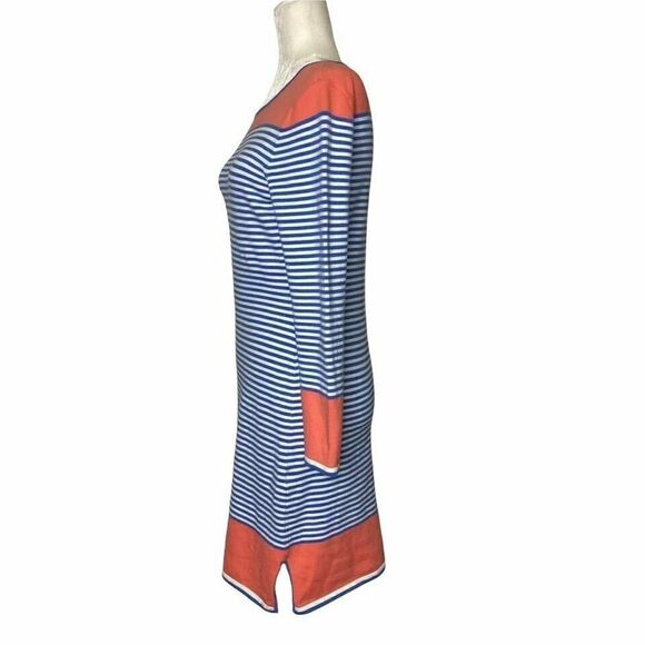 sail to Sable Knit Striped Blue White & Coral Dress Size XS - Picture 2 of 8